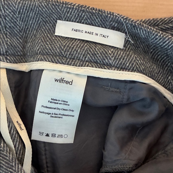 Wilfred Grey Herringbone Tie-Belt Trousers - Picture 5 of 6